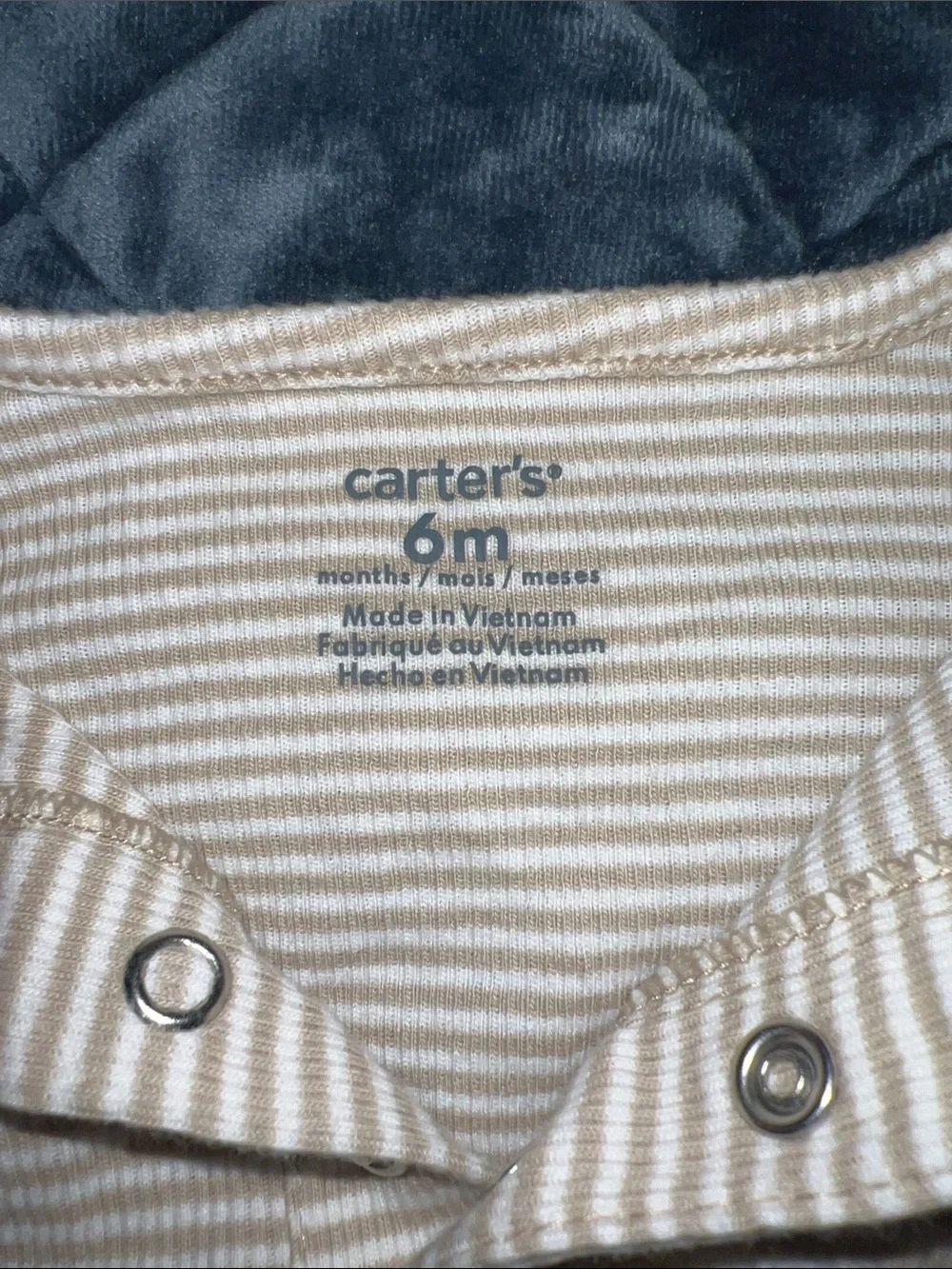 Carter's Cream and White Striped Set